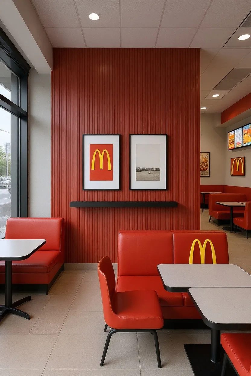 Groove cement board for restaurant interior design