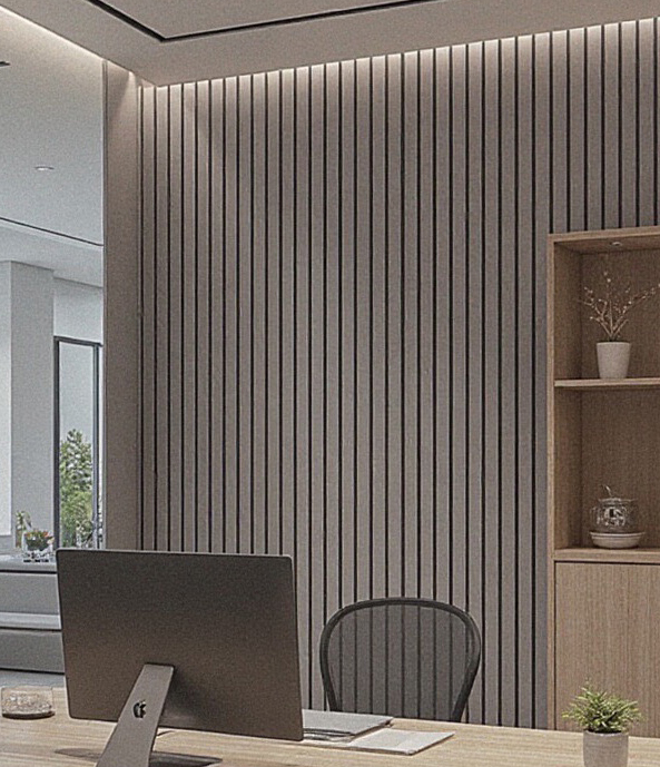 Groove cement board for office interior design